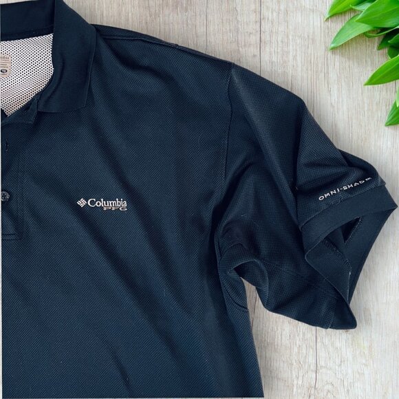 COLUMBIA Perfect Cast Polo Shirt PFG Omni Shade Performance UPF 50 Mesh XL - Picture 3 of 6